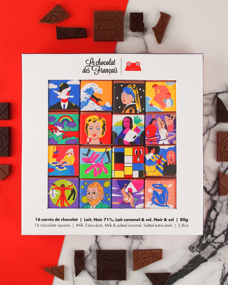 Coffret 16 carres le chocolat des francais