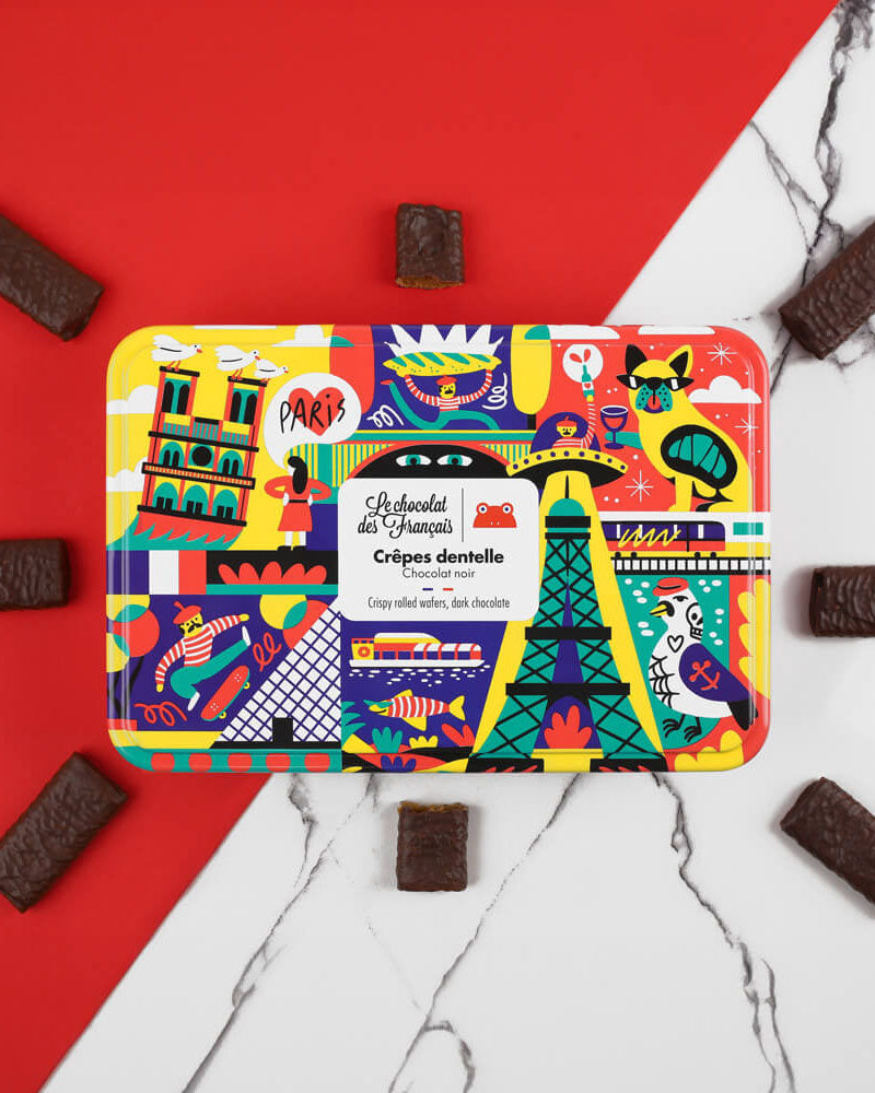 Epicerie LE CHOCO DES FRANC - Coffret metal crepes le chocolat des francais