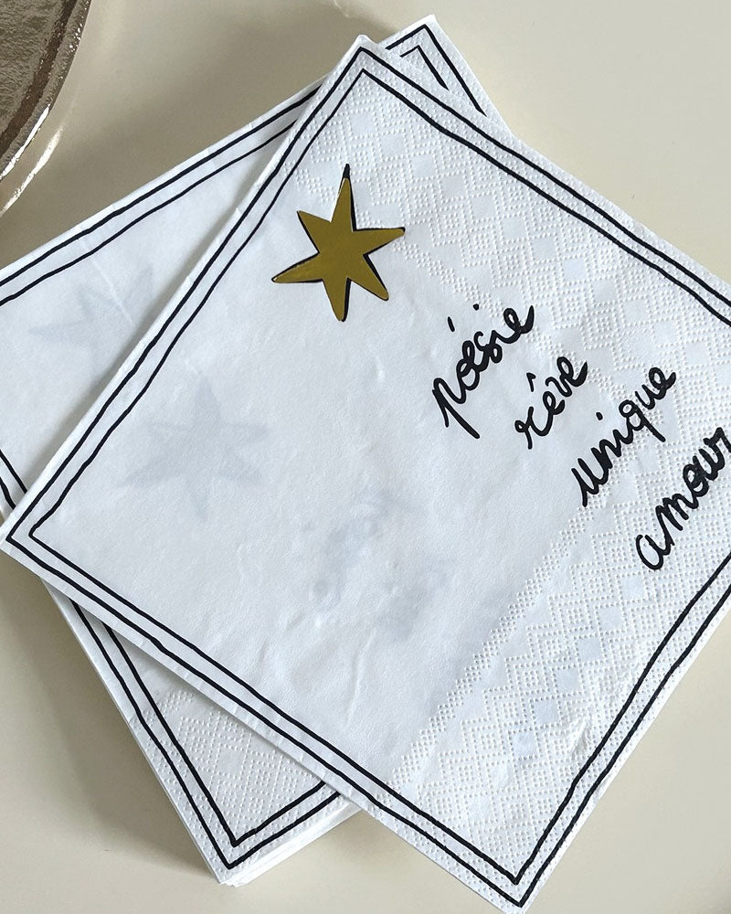 Arts de la table OPJET - Serviettes papiers poesie opjet